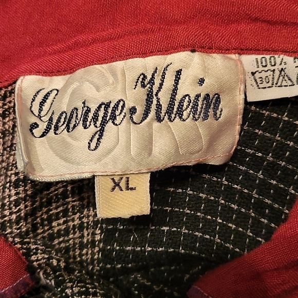 GEORGE KLEIN! 1990s Patchwork Artsy Long Sleeve - Picture 9 of 10